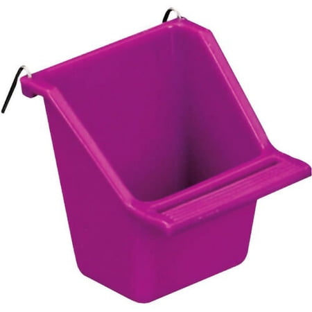 Living World Rectangular Seed Cup with Perch - Assorted Colors(Small)