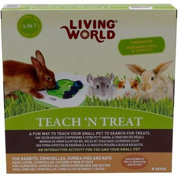 Living World Teach 'N Treat Interactive and Educational Toy, White, Small