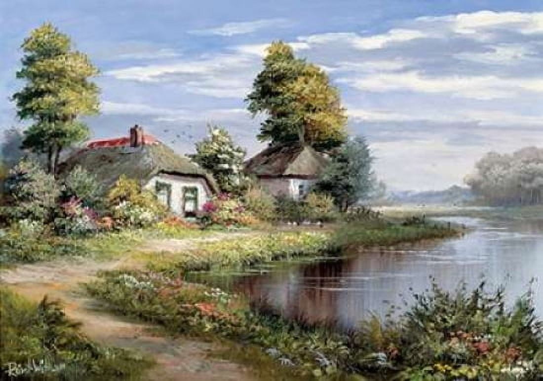Living at the waterside Canvas Art - Reint Withaar (20 x 28)