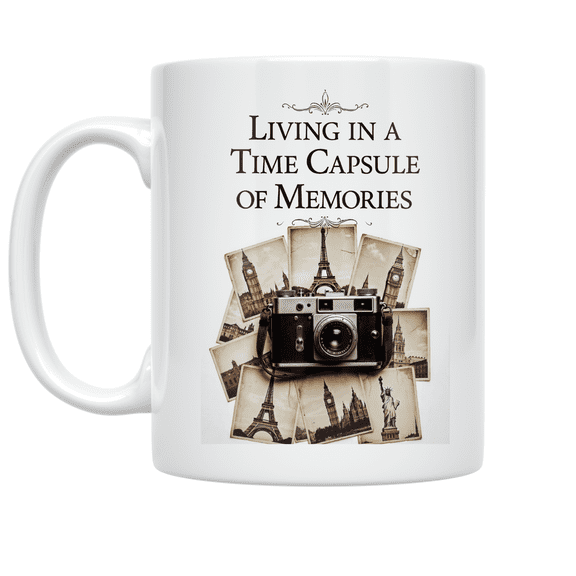 Living in a Time Capsule of Memories - Photography Enthusiast - 11 oz Ceramic Coffee Mug