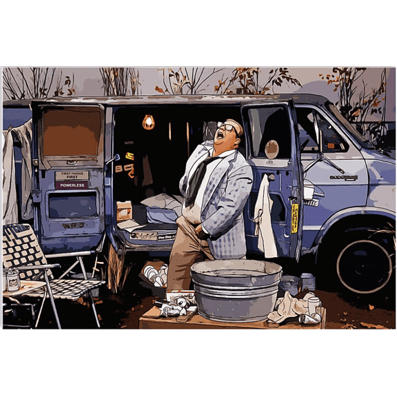 Living in a van down poster 11 x 17 Inch Poster