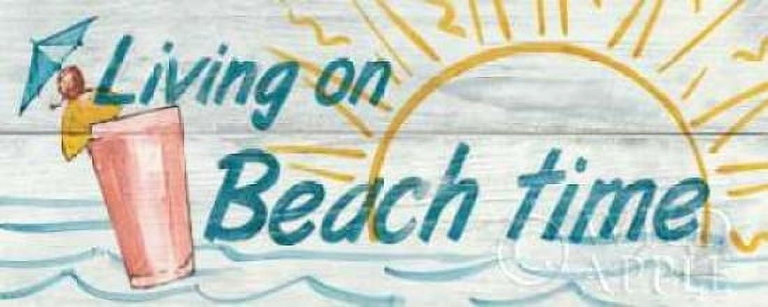 Living on Beach Time- In Color Canvas Art - Avery Tillmon (10 x 20)