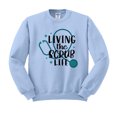 thumbnail image 1 of Living the Scrub Life Sweatshirt Unisex Small Light Blue, 1 of 5