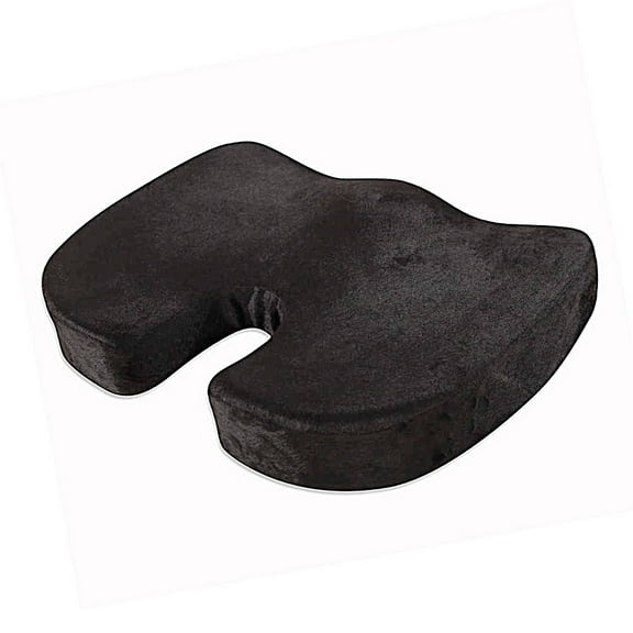 LivingComfort Coccyx Orthopedic Memory Foam Seat Cushion for Back, Sciatica and Tailbone Pain Relief