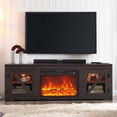 thumbnail image 1 of LivingEssentialsCorp. 62" Ashton TV Console Stand Entertainment Center with 23" Pre-Installed Electric Fireplace, 1 of 12