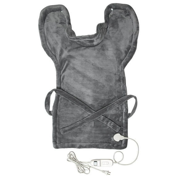 LivingSURE Full Back Heating Wrap, Back and Neck Support - Coral Fleece Exterior, Measures 36" Long x 24" Wide