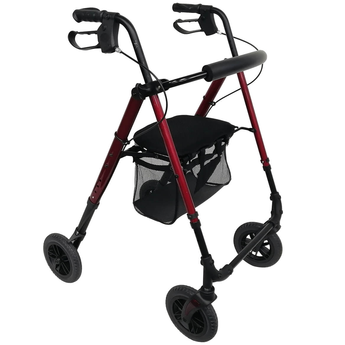 LivingSURETM Ultra Lite Folding Rollator XL, Red HSA/FSA Eligible ...