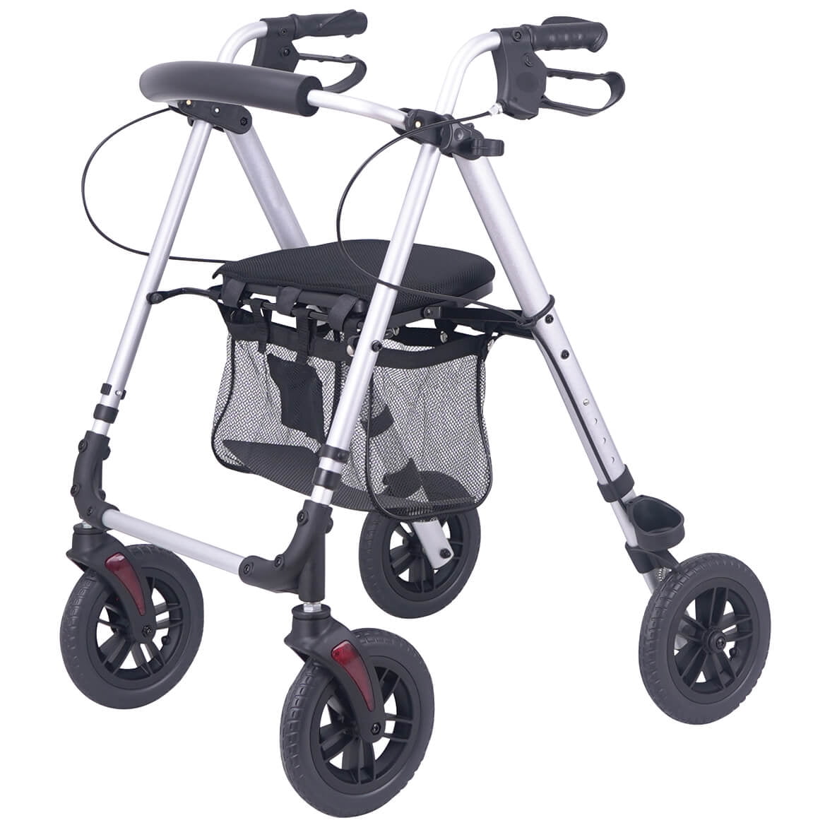 LivingSURETM Ultra Lite Folding Rollator XL, Silver HSA/FSA Eligible ...