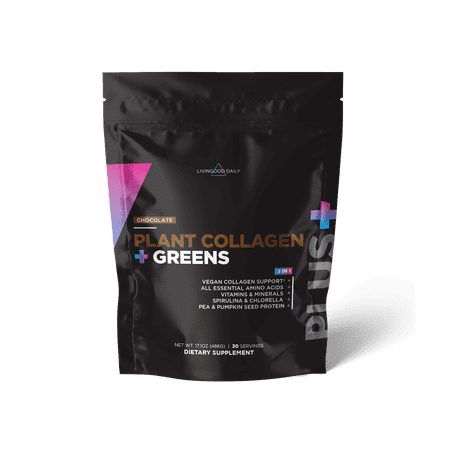 Livingood Daily Plant Based Protein Collagen Powder - Chocolate, 30 Servings