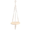 thumbnail image 1 of OHOIOLLA Hanging Rope Shelf Beige Wood Cotton Rope Storage Shelf Garden 1Set 25.6x7.9x7.9in, 1 of 6