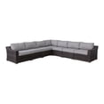 thumbnail image 1 of Livingsource International LSI 7 Piece Sectional Seating Group with Cushions Brown, 1 of 5
