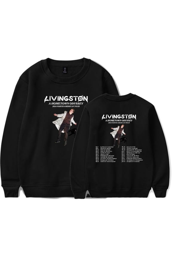 Livingston A Hometown 2024 Tour Men/Women Long Sleeve Crew Neck Sweater Men/Women Longsleeve Sweater