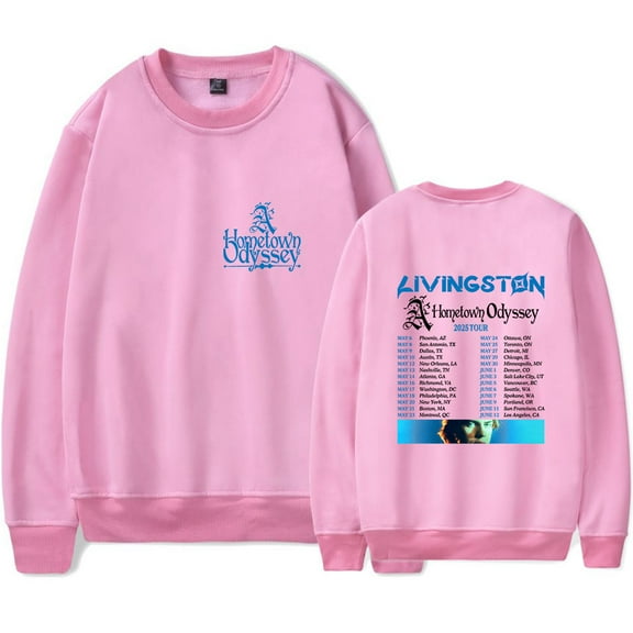 Livingston A Hometown Odyssey 2025 Tour Merch Sweatshirt Women Men Crewneck Long Sleeve Pullover Fashion Clothes