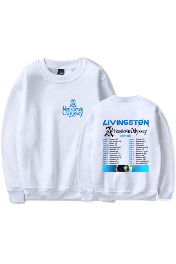 Livingston A Hometown Odyssey 2025 Tour Merch Sweatshirt Women Men Crewneck Long Sleeve Pullover Fashion Clothes