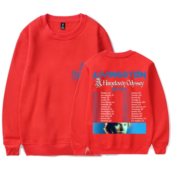 Livingston A Hometown Odyssey Tour 2025 Merch Crewneck Sweatshirts Unisex Fashion Long Sleeve Tee