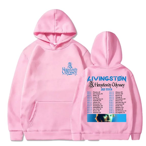 Livingston A Hometown Odyssey Tour 2025 Merch Hoodies Unisex Fashion Long Sleeve Hooded Sweatshirts