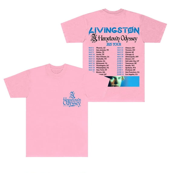 Livingston A Hometown Odyssey Tour 2025 Merch T-Shirts Cosplay Unisex Fashion Short Sleeve Tee Top