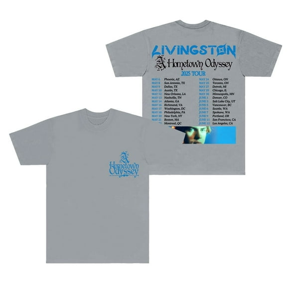 Livingston A Hometown Odyssey Tour 2025 Merch T-Shirts Women Men Fashion Casual Short Sleeve Summer Tee