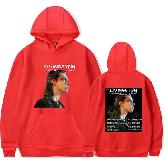 Livingston A Hometown Tour 2025 Hoodies Popular Casual Sweatshirts Men's And Women's Hip Hop Clothing