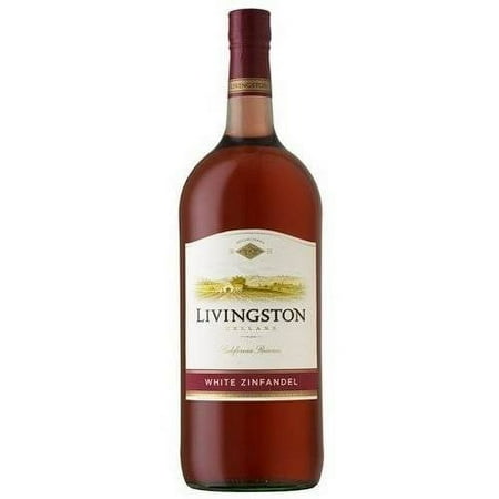 Livingston Cellars White Zinfandel Rose Wine, 1.5 Liter Glass Bottle, 7.5% ABV, Shelf-Stable