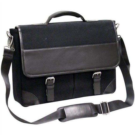 Livingston Leather Briefcase, Black