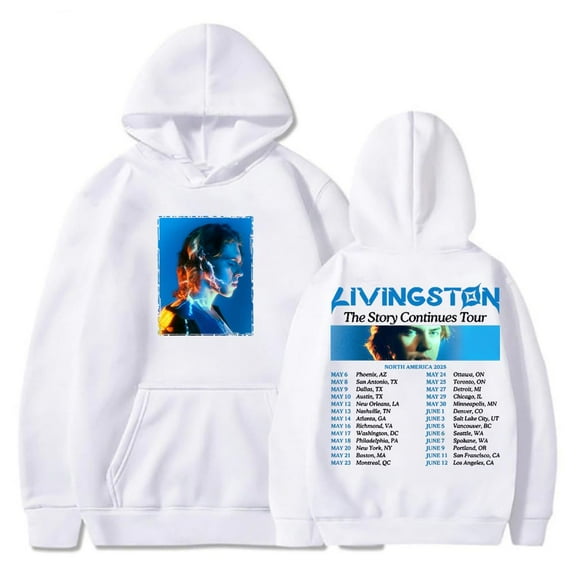 Livingston Merch Hoodies Women Men Casual Long Sleeve Printed Trend Fashion Pullovers