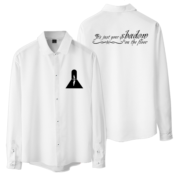 Livingston Shadow Lyric Shirt Women Men Long Sleeve Turndown Collar Casual Streetwear Shirts