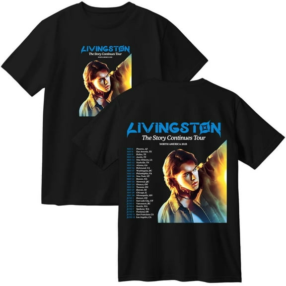 Livingston The Story Continues Tour 2025 Cotton T-Shirt Women Men Casual Crewneck Short Sleeve Tee