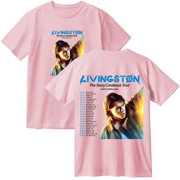 Livingston The Story Continues Tour 2025 Cotton T-Shirt Women Men Casual Crewneck Short Sleeve Tee