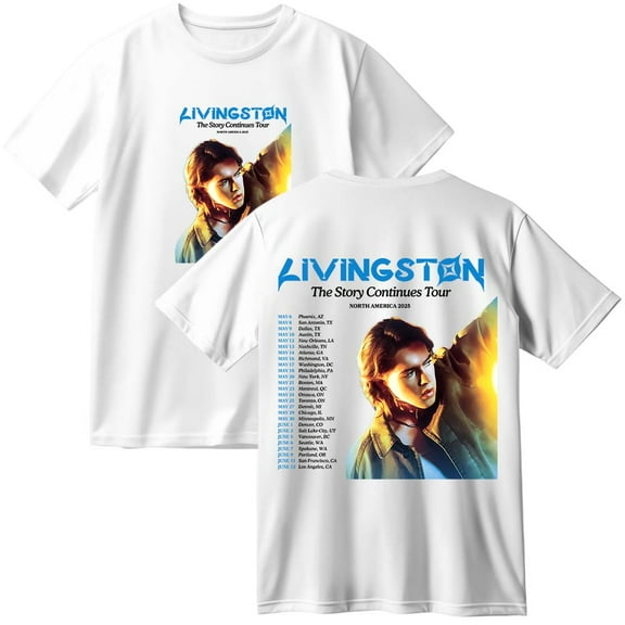 Livingston The Story Continues Tour 2025 Cotton T-Shirt Women Men Casual Crewneck Short Sleeve Tee