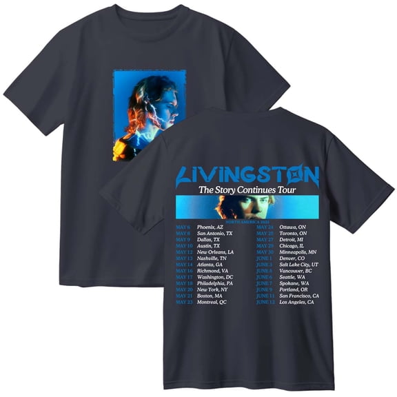 Livingston The Story Continues Tour 2025 Merch Cotton T-Shirt Women Men Casual Crewneck Short Sleeve Tee