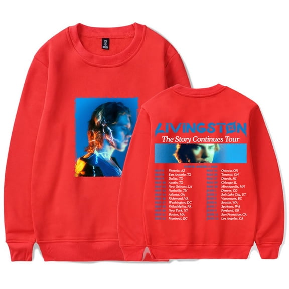 Livingston The Story Continues Tour 2025 Merch Crewneck Sweatshirts Unisex Fashion Long Sleeve Tee