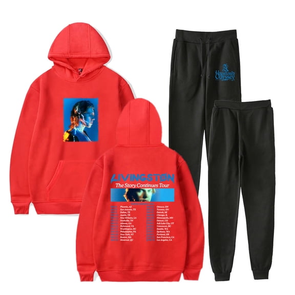 Livingston The Story Continues Tour 2025 Merch Hoodies Jogger Pants Unisex Streetwear Sweatshirts