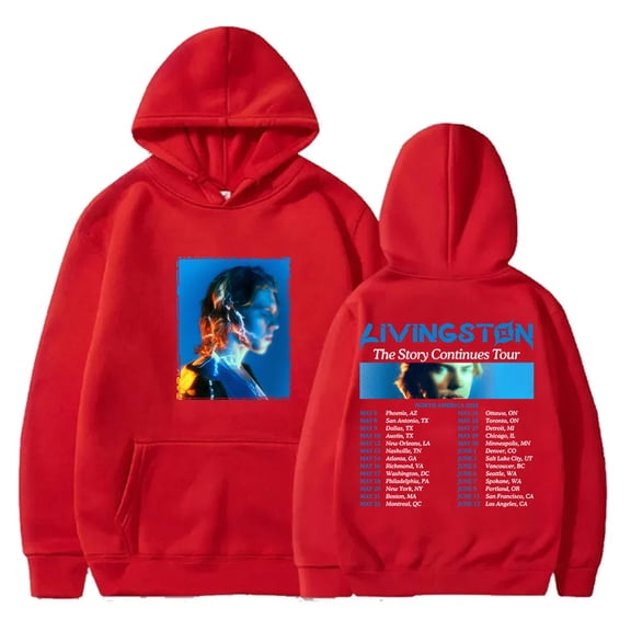 Livingston The Story Continues Tour 2025 Merch Hoodies Unisex Fashion Long Sleeve Hooded Sweatshirts