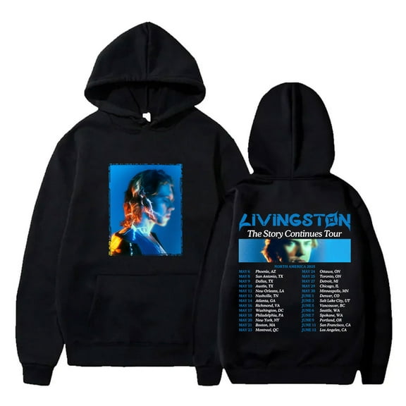 Livingston The Story Continues Tour 2025 Merch Hoodies Unisex Fashion Long Sleeve Hooded Sweatshirts