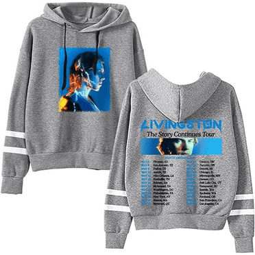 Livingston The Story Continues Tour 2025 Merch Pullover Hoodies Pocketless Parallel Bars Sleeve Streetwear
