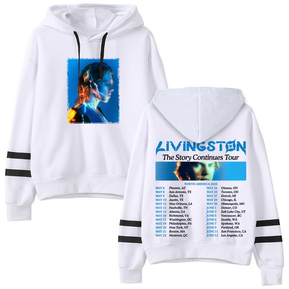 Livingston The Story Continues Tour 2025 Merch Pullovers Pocketless Parallel Bars Sleeve Streetwear