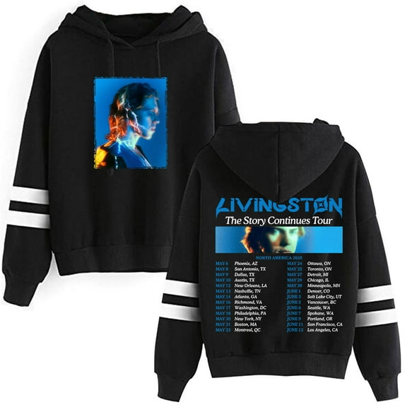 Livingston The Story Continues Tour 2025 Merch Pullovers Pocketless Parallel Bars Sleeve Streetwear