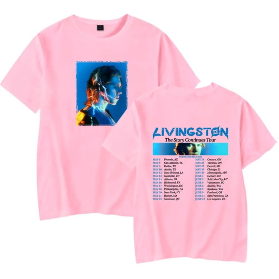 Livingston The Story Continues Tour 2025 Merch T-Shirt Women Men Casual Crewneck Short Sleeve Fashion Tee
