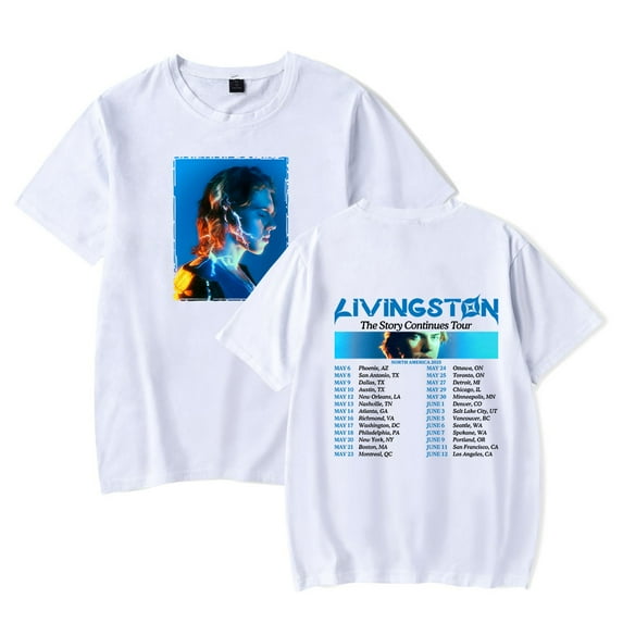 Livingston The Story Continues Tour 2025 Merch T-Shirt Women Men Casual Crewneck Short Sleeve Fashion Tee
