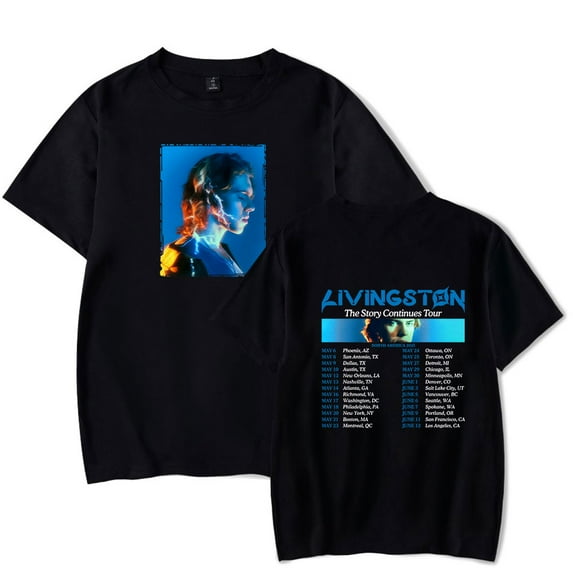 Livingston The Story Continues Tour 2025 Merch T-Shirt Women Men Casual Crewneck Short Sleeve Fashion Tee