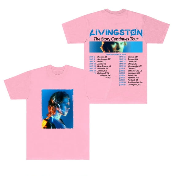 Livingston The Story Continues Tour 2025 Merch T-Shirts Summer Unisex Fashion Short Sleeve Tee
