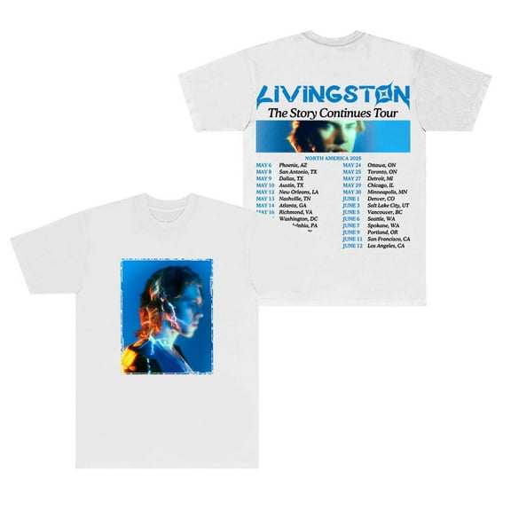Livingston The Story Continues Tour 2025 Merch T-Shirts Summer Unisex Fashion Short Sleeve Tee