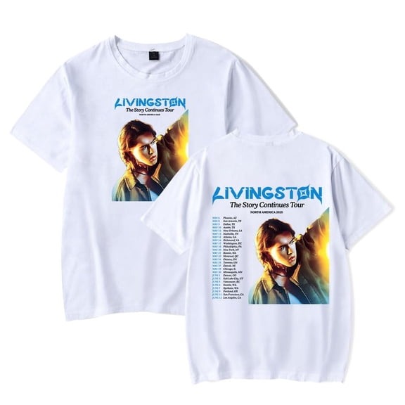 Livingston The Story Continues Tour 2025 T-Shirt Unisex Short Sleeve Fashion Casual Round Neck Tee Streetwear