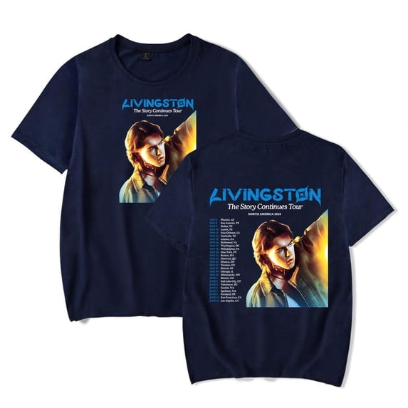 Livingston The Story Continues Tour 2025 T-Shirt Unisex Short Sleeve Fashion Casual Round Neck Tee Streetwear