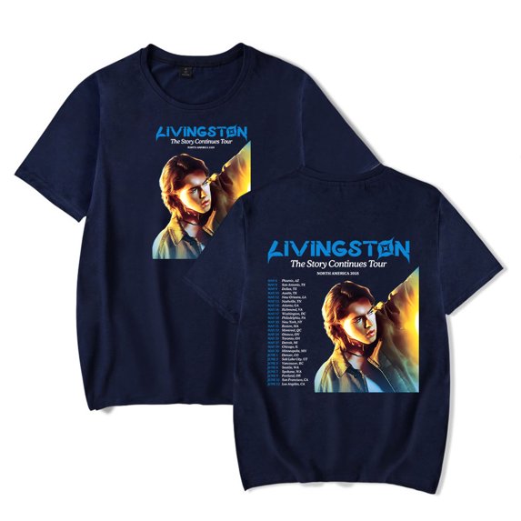 Livingston The Story Continues Tour 2025 T-Shirt Women Men Casual Crewneck Short Sleeve Fashion Tee