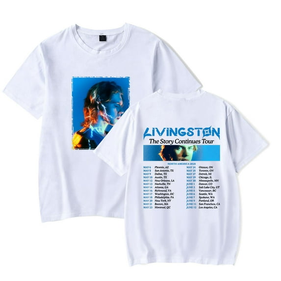 Livingston The Story Continues Tour 2025 T-Shirts Merch Women Clothes Trend Casual Short Sleeve Top