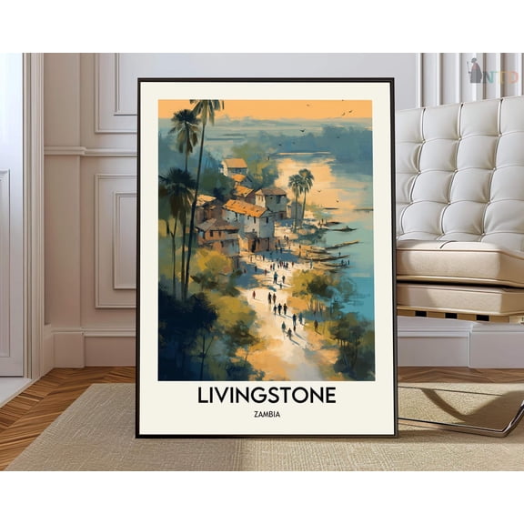 Livingstone Zambia Poster, Unframed Paper Poster 8x10in
