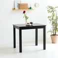 thumbnail image 1 of Livinia Cabin 33.5" Wooden Dining Table/Small Rectangular Modern Farmhouse Solid Wood Kitchen Table Desk (Black), 1 of 9