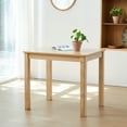 thumbnail image 1 of Livinia Cabin 33.5" Wooden Dining Table/Small Rectangular Modern Farmhouse Solid Wood Kitchen Table Desk (Natural), 1 of 8